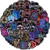 10 30 50PCS Mix Anime Neon Light Naruto One Piece Dragon Ball Stickers Decals DIY Scrapbook 1 - Official One Piece Store