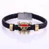 14styles Classic Japan Anime One Piece Charm Wristlet Bracelet Leather Bracelet Punk Black Wrap Wristband Fashion 1 - Official One Piece Store