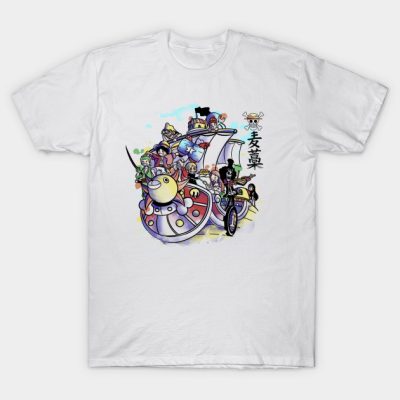 Mugiwara Watercolor T-Shirt Official onepiece Merch