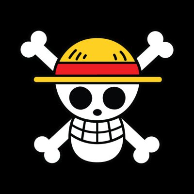 One Piece Flag Logo Throw Pillow Official onepiece Merch