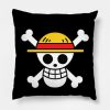 One Piece Flag Logo Throw Pillow Official onepiece Merch