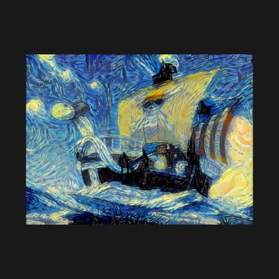 One Piece Going Merry Flying Lamb Starry Night T-Shirt Official onepiece Merch