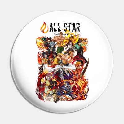 All Star Fire Elemental Series Pin Official onepiece Merch