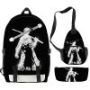 3D Printed Anime Pirate Backpack Set Diagonal Zipper Backpack Single Shoulder Bag Pen Bag One Piece 2 - Official One Piece Store