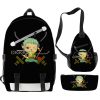 3D Printed Anime Pirate Backpack Set Diagonal Zipper Backpack Single Shoulder Bag Pen Bag One Piece 3 - Official One Piece Store