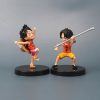 3pcs Set Anime One Piece 9cm Luffy Ace Sabo Figurine With Stick Weapoon Childhood PVC Action 5 - Official One Piece Store