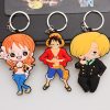 Anime Cartoon One Piece Keychain Pendant Luffy Sorron Choba Empress Soft Double sided Luggage Accessories Mobile 2 - Official One Piece Store