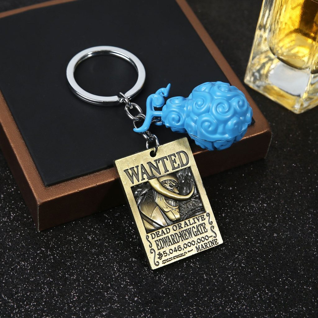 Anime One Piece Devil Fruit Keychain One Piece Wanted Token Burning Fruit Luffy Rubber Fruit Pendant 4 - Official One Piece Store