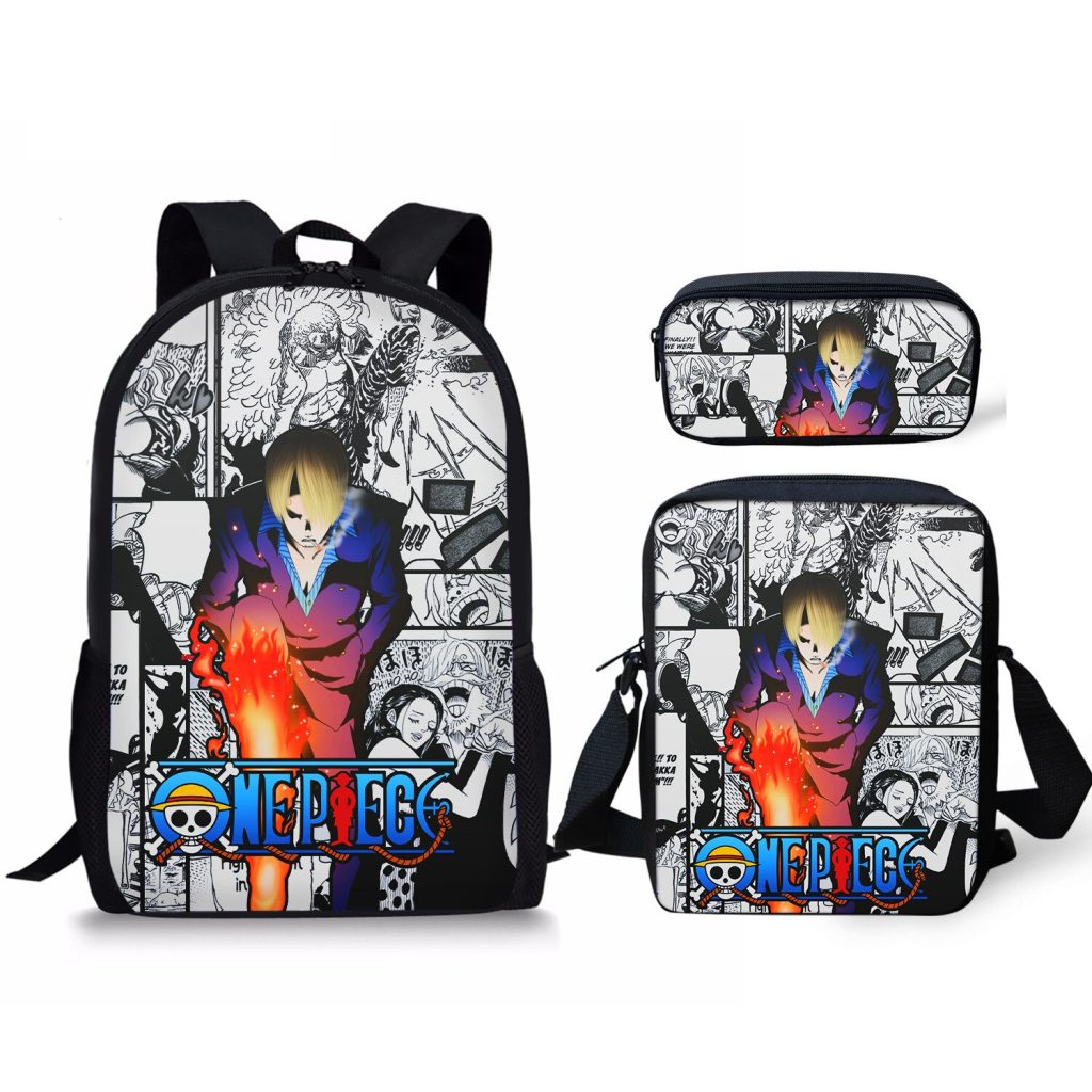 Bandai One Piece ONEPIECE Anime Peripheral Backpack Shoulder Bag Large capacity Student Pencil Case Children s 3 - Official One Piece Store