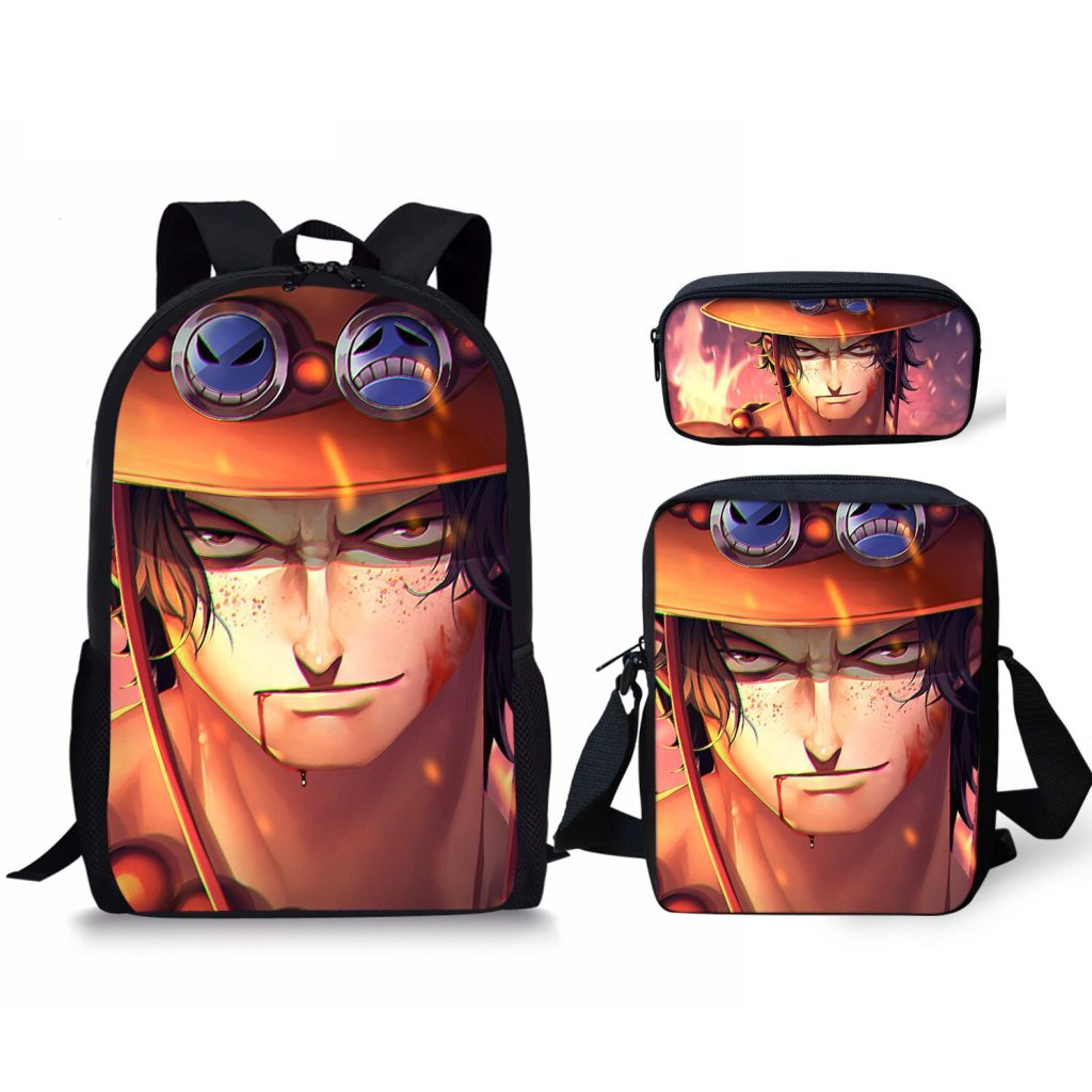 Bandai One Piece ONEPIECE Anime Peripheral Backpack Shoulder Bag Large capacity Student Pencil Case Children s 5 - Official One Piece Store