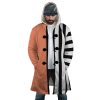 Kinemon One Piece AOP Hooded Cloak Coat FRONT Mockup - Official One Piece Store