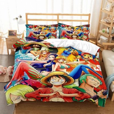 Monkey D Luffy Printed Bedding Set Anime ONE PIECE Cartoon 3D Children Duvet Cover Pillowcases Vintage 4.jpg 640x640 4 - Official One Piece Store