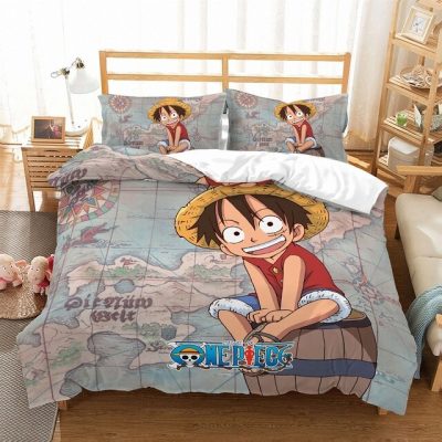Monkey D Luffy Printed Bedding Set Anime ONE PIECE Cartoon 3D Children Duvet Cover Pillowcases Vintage.jpg 640x640 - Official One Piece Store