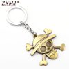 ONE PIECE Luffy Skull Rudder Keychain Anime Rotatable Metal Keyring 3D Luffy Skull Key Ring for 1 - Official One Piece Store