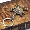 ONE PIECE Luffy Skull Rudder Keychain Anime Rotatable Metal Keyring 3D Luffy Skull Key Ring for 2 - Official One Piece Store