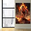 One Piece Angry Realistic Ace Fire Fist Revenge 1pc Wall Art 2 - Official One Piece Store