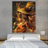 One Piece Blazing Fire Fist Ace Pirate Yellow 1pc Wall Art 1 - Official One Piece Store