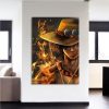 One Piece Blazing Fire Fist Ace Pirate Yellow 1pc Wall Art 2 - Official One Piece Store