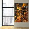 One Piece Blazing Fire Fist Ace Pirate Yellow 1pc Wall Art 3 - Official One Piece Store