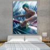 One Piece Charming Roronoa Zoro Santoryu Blue 1pc Wall Art 1 - Official One Piece Store