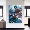 One Piece Charming Roronoa Zoro Santoryu Blue 1pc Wall Art 2 - Official One Piece Store