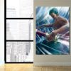 One Piece Charming Roronoa Zoro Santoryu Blue 1pc Wall Art 3 - Official One Piece Store