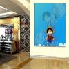 One Piece Chibi And Adult Straw Hat Luffy Blue 1pc Wall Art 3 - Official One Piece Store