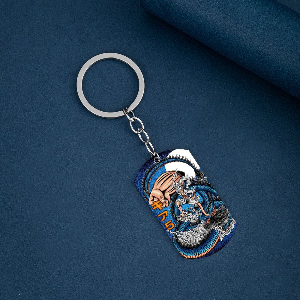 One Piece Luffy Necklace Stainless Steel Colorful Anime New Season Sun God Shape Tag Keychain Pendant 5 - Official One Piece Store