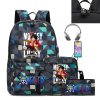 Three piece Set of Cartoon Riman One Piece USB Youth Student Schoolbag Male and Female Backpack 3 - Official One Piece Store