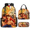 Three piece Set of One Piece Surrounding Luffy Backpack Primary and Secondary School School Bag Children 2 - Official One Piece Store