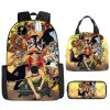 Three piece Set of One Piece Surrounding Luffy Backpack Primary and Secondary School School Bag Children 3 - Official One Piece Store