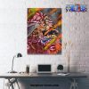 luffy combat one piece wall art with framed 260 - Official One Piece Store