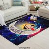 luffy one piece love you to the moon galaxy carpet rug home room decor back 109 - Official One Piece Store