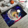 luffy one piece love you to the moon galaxy carpet rug home room decor back 169 - Official One Piece Store