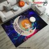 nami one piece love you to the moon galaxy carpet rug home room decor back 669 - Official One Piece Store