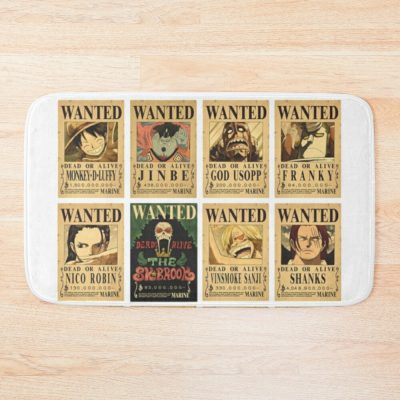 One Piece Wanted Posters Bath Mat Official One Piece Merch