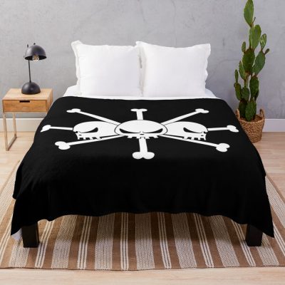 Blackbeard Pirates Jolly Roger Throw Blanket Official One Piece Merch