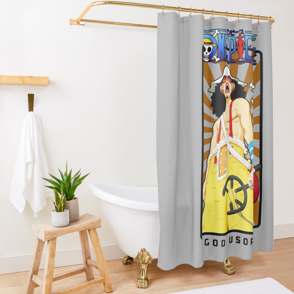 Usopp | One Piece Shower Curtain Official One Piece Merch