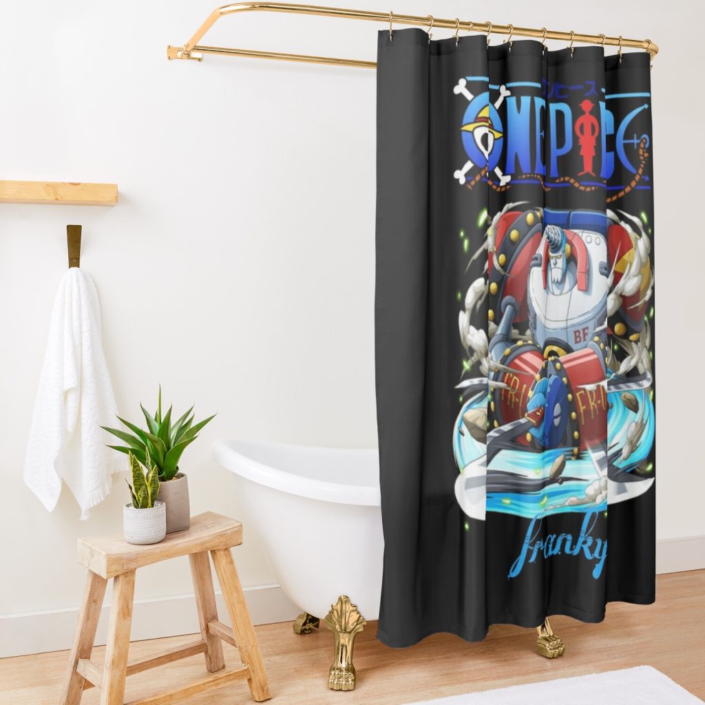 One Piece Franky Shower Curtain Official One Piece Merch