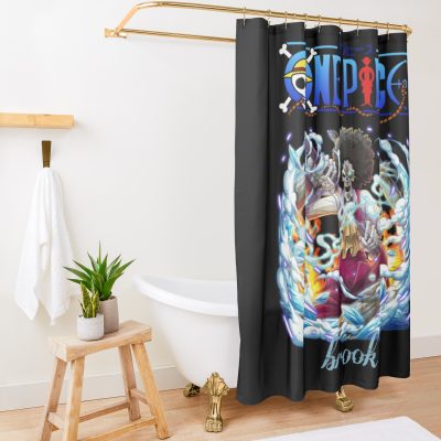 One Piece  Brook Shower Curtain Official One Piece Merch