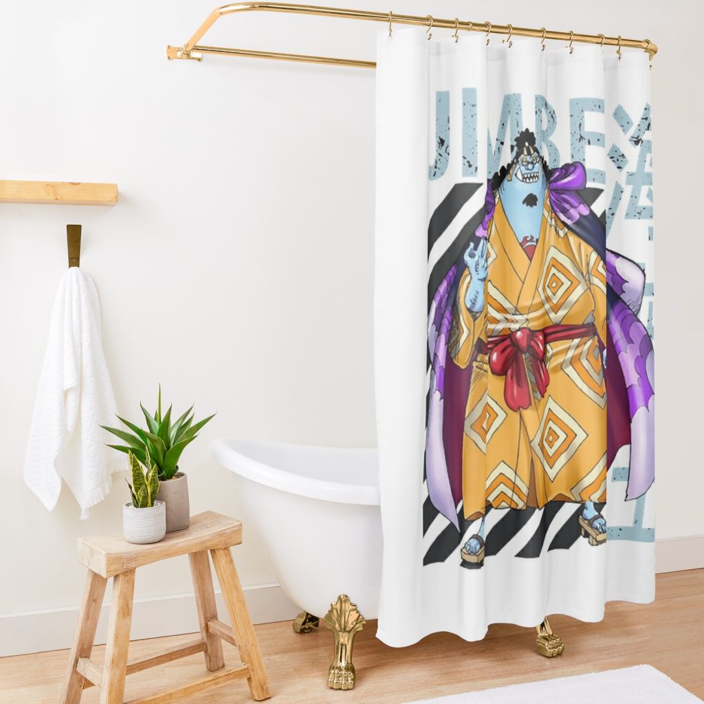 Jinbei One Piece (Yellow) Shower Curtain Official One Piece Merch