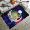 zoro one piece love you to the moon galaxy carpet rug home room decor back 893 - Official One Piece Store