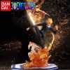 16CM Anime One Piece Sanji Luffy Sculpture Black Leg Fire Battle PVC Collectible Onepiece Action Figure - Official One Piece Store