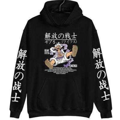 2023 Anime One Piece Hoodie Luffy Sun God Hoodie 2023 Manga Style Print Tops Fall Harajuku 1 - Official One Piece Store