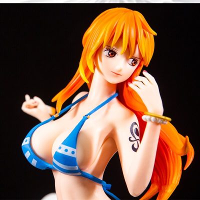 33cm Anime One Piece Nami Figure Fashion Sexy Beach Surf Swimsuit Girl Action Figurine Pvc Model 1 - Official One Piece Store