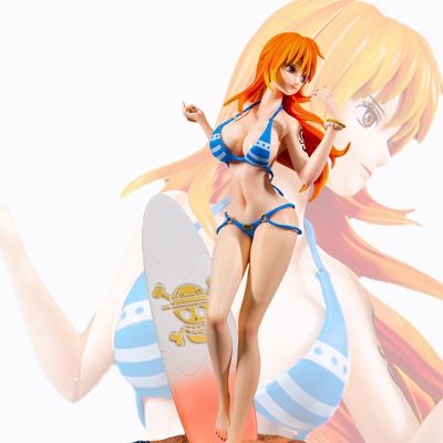 33cm Anime One Piece Nami Figure Fashion Sexy Beach Surf Swimsuit Girl Action Figurine Pvc Model - Official One Piece Store