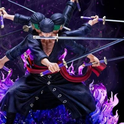 39cm One Piece Anime Roronoa Zoro Wano Country Three Heads and Six Arms Nine Knives Flow 1 - Official One Piece Store