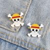 Anime Skeleton Brooch Pirate Skull Enamel Pins Cosplay Badge Backpack Cloth Denim Lapel Pin Jewelry Gift - Official One Piece Store