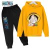 Fashion anime One Piece Hoodie Kids Cartoon Luffy Children Pants Baby Clothes Boys Girls Casual Cute 5 - Official One Piece Store