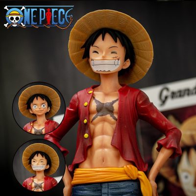 Hot 28cm One Piece Anime Figure Confident Smiley Luffy Three Form Face Changing Doll Action Figurine 1 - Official One Piece Store